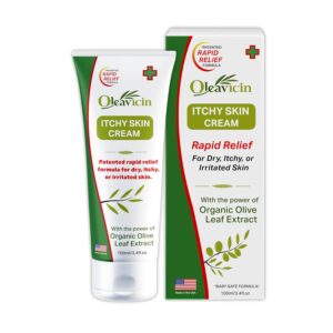 Extra Strength Anti-Itch Cream for Dry, Itchy Skin Relief – Natural Fungal & Rash Treatment with Olive Leaf Extract – Fast-Acting, Long-Lasting Itch Relief
