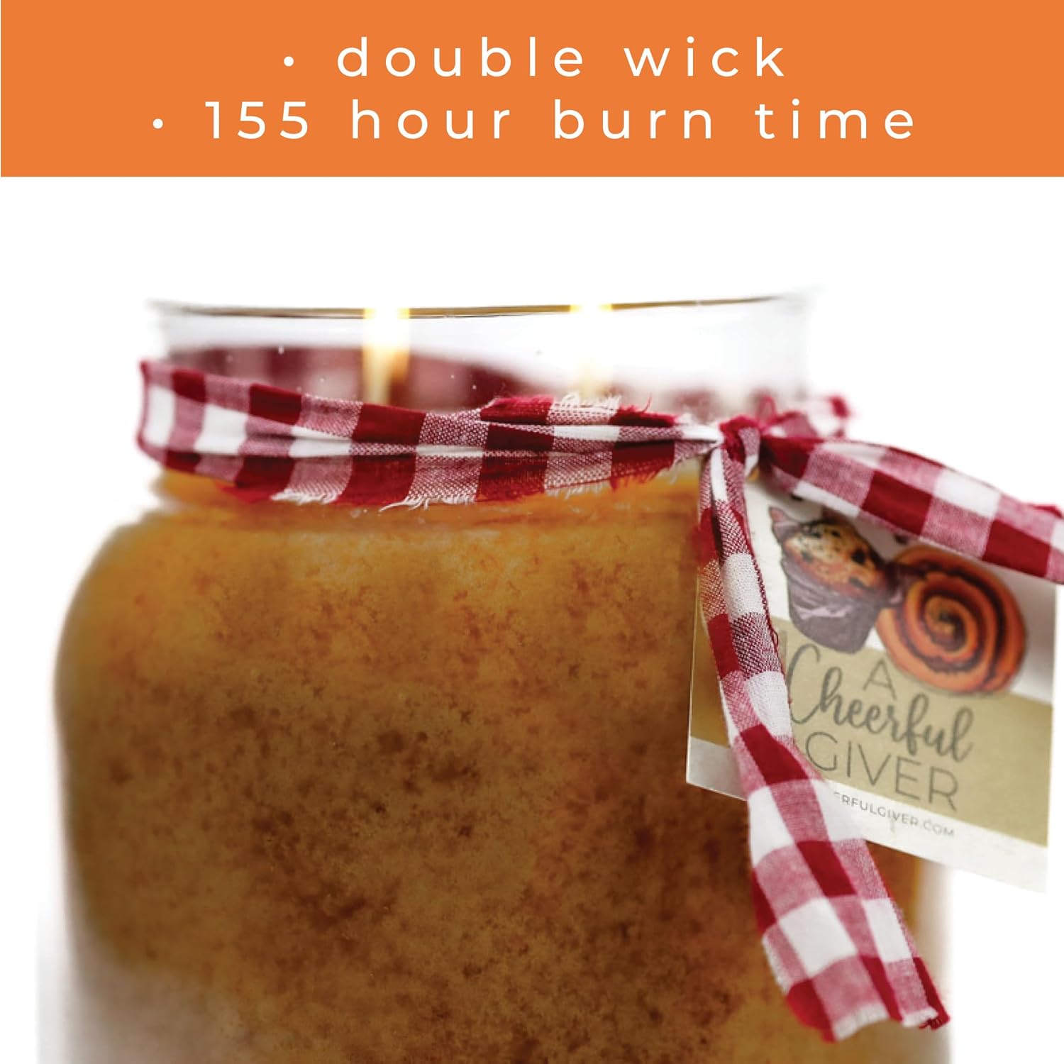 Apple Cider Donut Scented Candle 34-Ounce Papa Jar Candle Keepers of The Light- Fall Scented Candles- A Cheerful Giver - Image 4