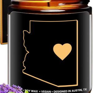 Arizona Candle, Unique Arizona Themed Gifts for Men and Women, Best State Souvenir Gifts for Moving Away, Thoughtful Home Sick Presents, Ideal for Birthday, Christmas, Graduation, Gift Ready