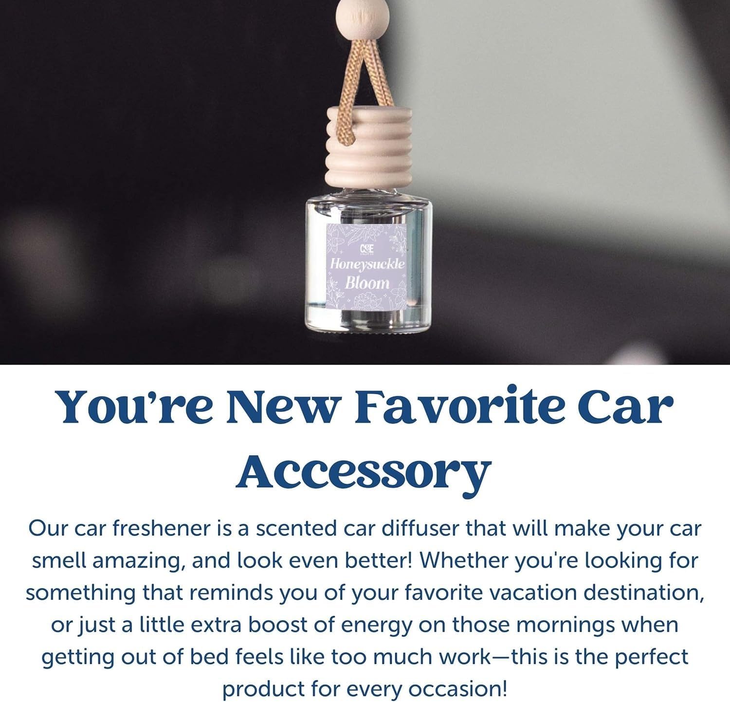 CE Craft Hanging Car Air Freshener – Fragrance Oil Diffuser with Essential Oils – Long-Lasting Aromatherapy Scents for Automobiles – 4 Pack, Designer - Image 4