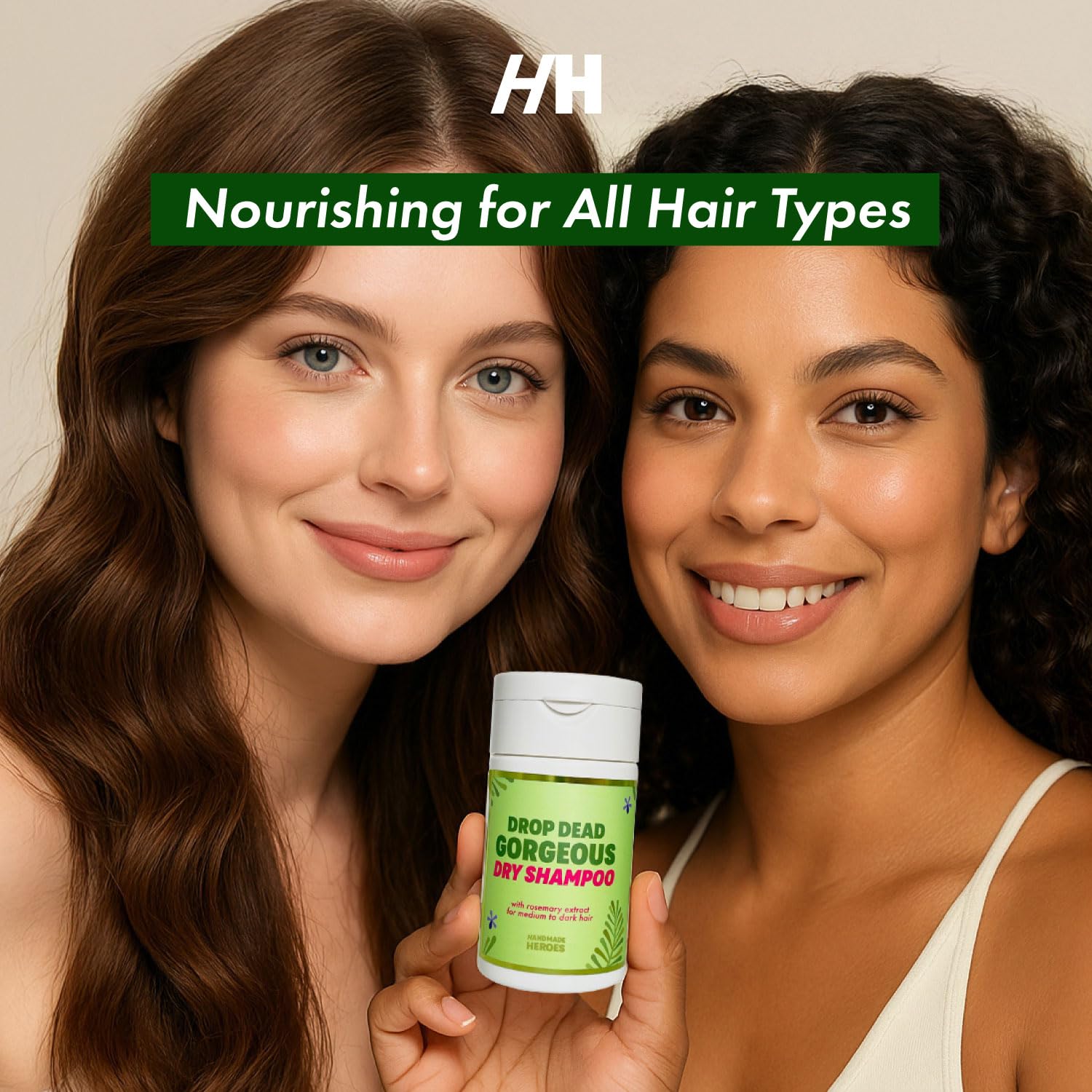 Handmade Heroes Dry Shampoo with Rosemary Oil for Hair Growth Healthier Looking Hair Volumizing Non Aerosol Drop Dead Gorgeous Dry Shampoo Rosemary 1.8oz (Medium to Dark 1pc) - Image 3