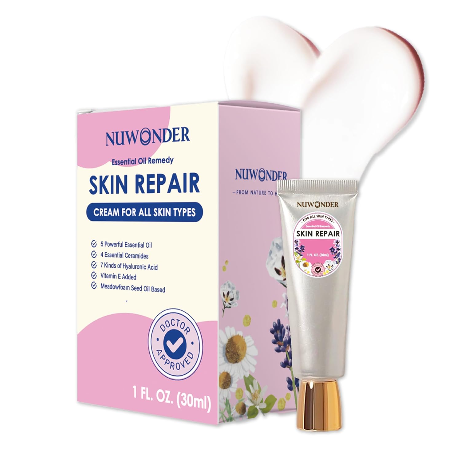 Natural SKIN REPAIR. Clinically tested Aromatherapy. Powerful Essential Oil. Eczema, Dermatitis, Diaper rash, and Sensitive skin. For all skin types. Hypoallergenic, Vegan, Paraben Free. 30ML TUBE