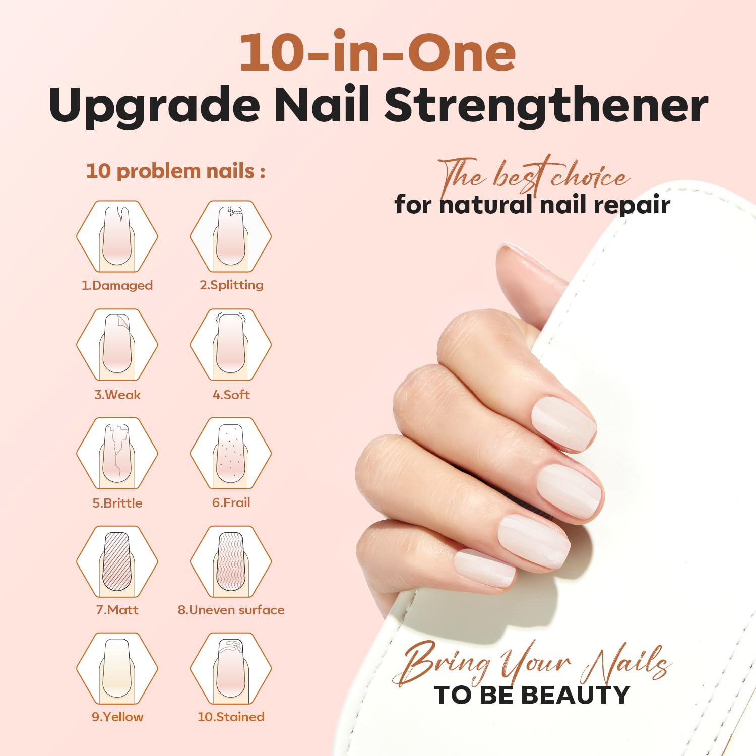 Modelones 15ml Milky White Nail Strengthener and Concealer for Damaged Nails - Image 2