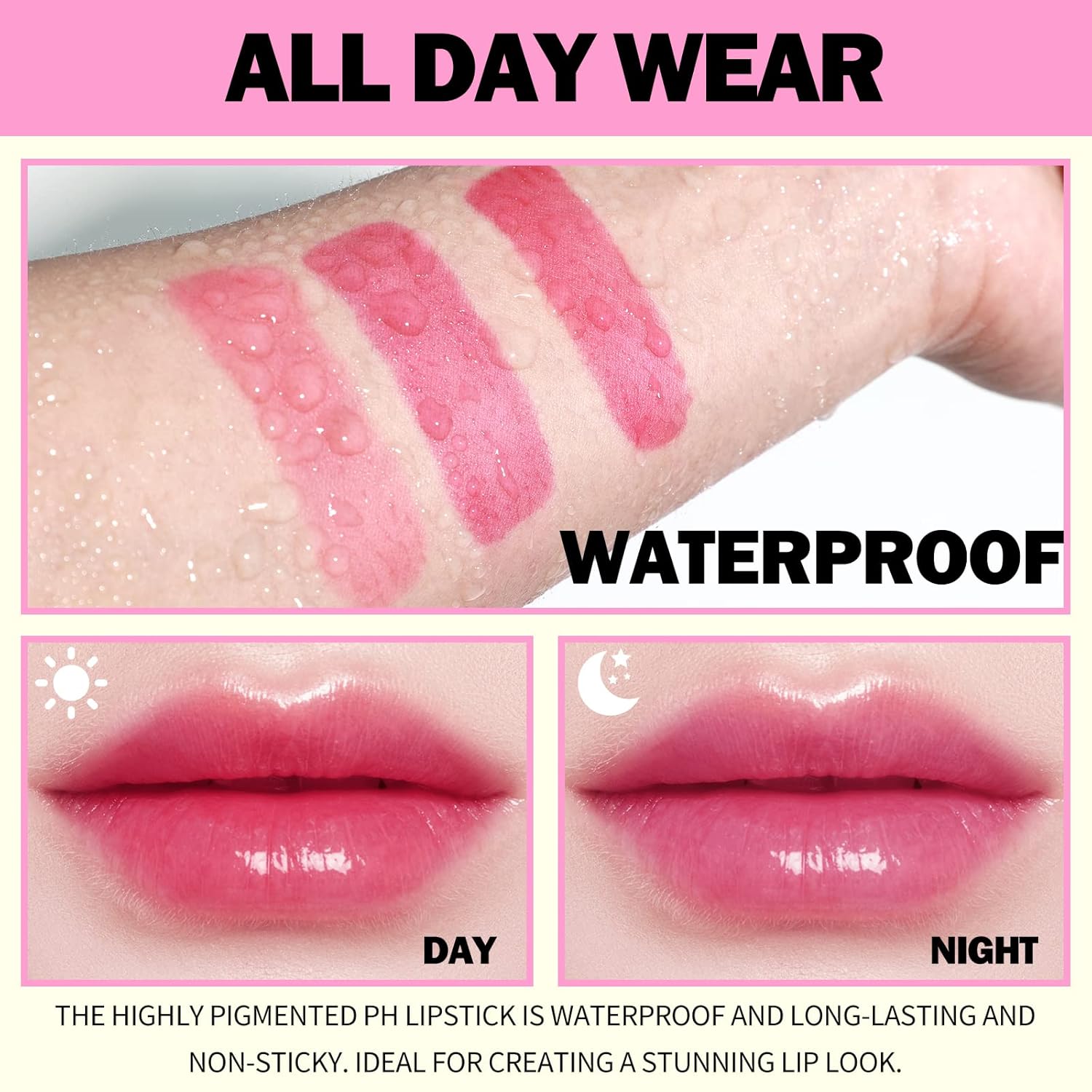 KIMUSE pH Color Changing Flower Lip Balm Long-Lasting Hydrate Plump Formula - Image 6