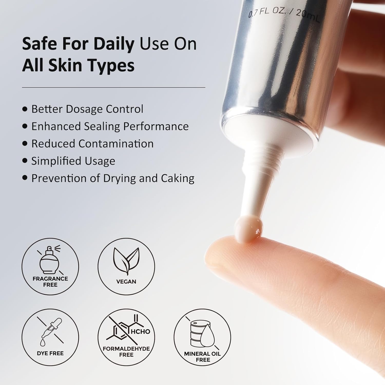 Caffeine Eye Cream for Dark Circles, Puffiness & Puffy Bags - Under Eye Serum with Caffeine, Niacinamide, Hyaluronic Acid, Vitamin E & Peptides, 0.7 Fl Oz (Pack of 1) - Image 2