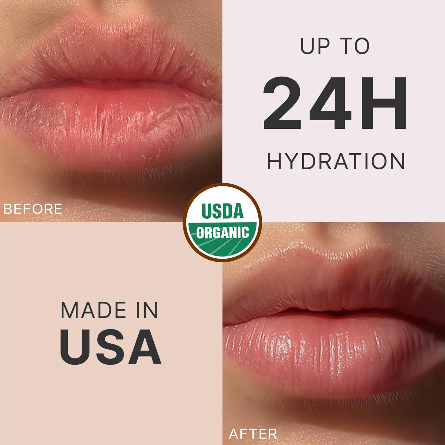 USDA Organic Lip Balm - USA Made with Natural Ingredients, Beeswax Vanilla Chapstick for Dry Lips, Gifts for Women, Birthday Gifts for Her & Him, Hydrating Lip Balm Beauty Gifts, Natural Chapstick - Image 2