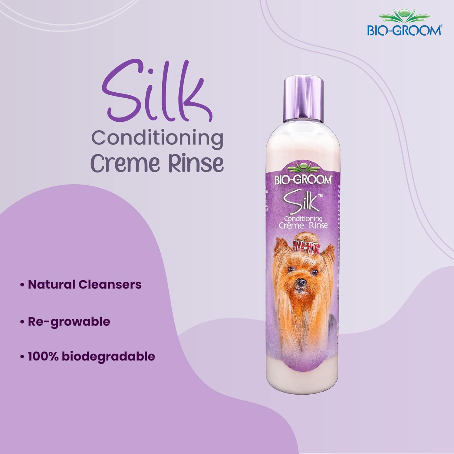 Bio-Groom Silk Creme Rinse Dog Conditioner - Conditioner for Dogs, Puppy Conditioner, Dog Conditioner Detangler, Dog Hair Conditioner - 12 Fl Oz 1-Pack - Image 4
