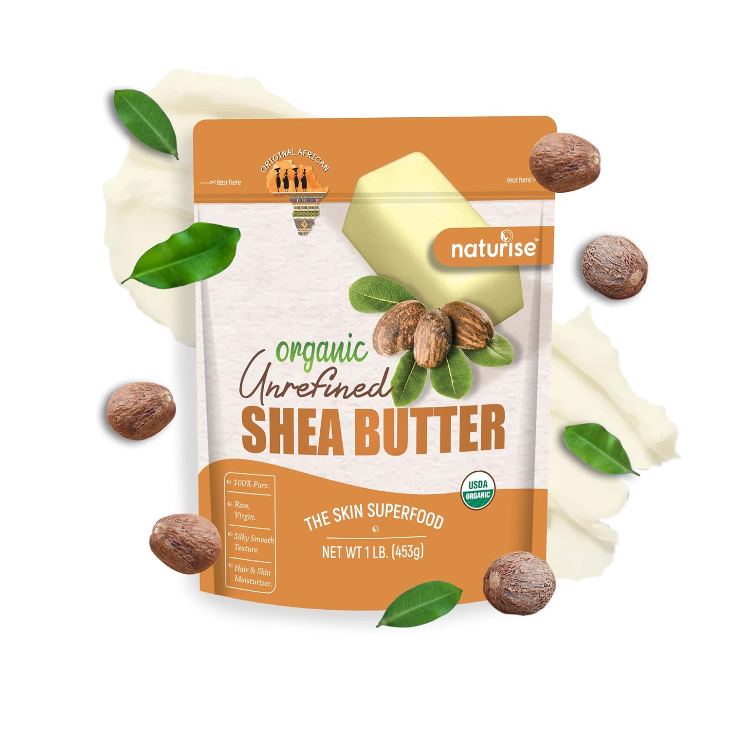 African Shea Butter Raw Organic, Pure Shea Butter Raw Organic for Skin and Hair, Shea African Butter Skin Moisturizer, Raw Shea Butter Without Artificial Fillers & GMOs, 1 lb - Image 6