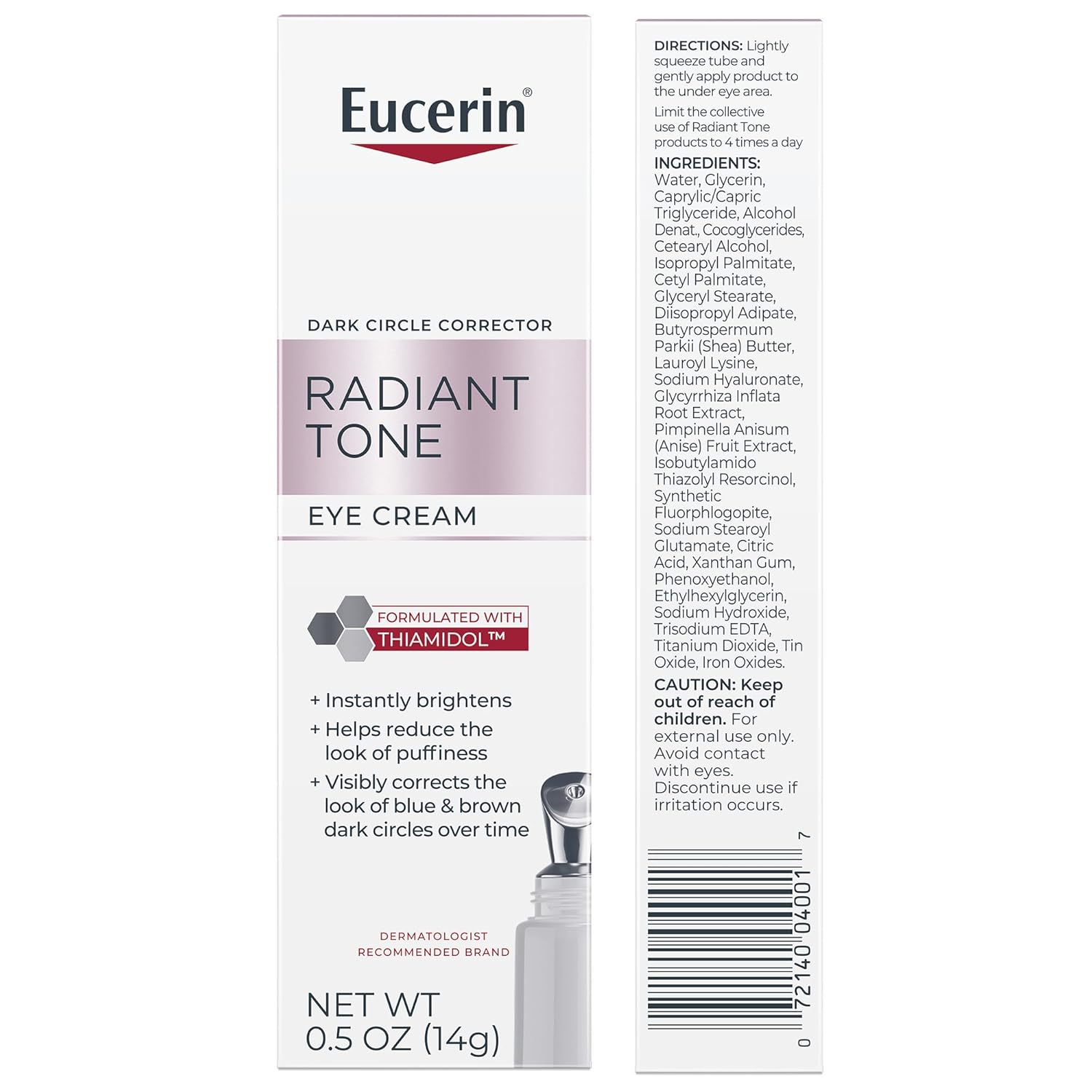 Eucerin Radiant Tone Eye Cream Dark Circle Corrector, Eye Brightening Cream with Thiamidol and Hyaluronic Acid, Helps Reduce the Look of Eye Puffiness, 0.5 Oz Tube - Image 13