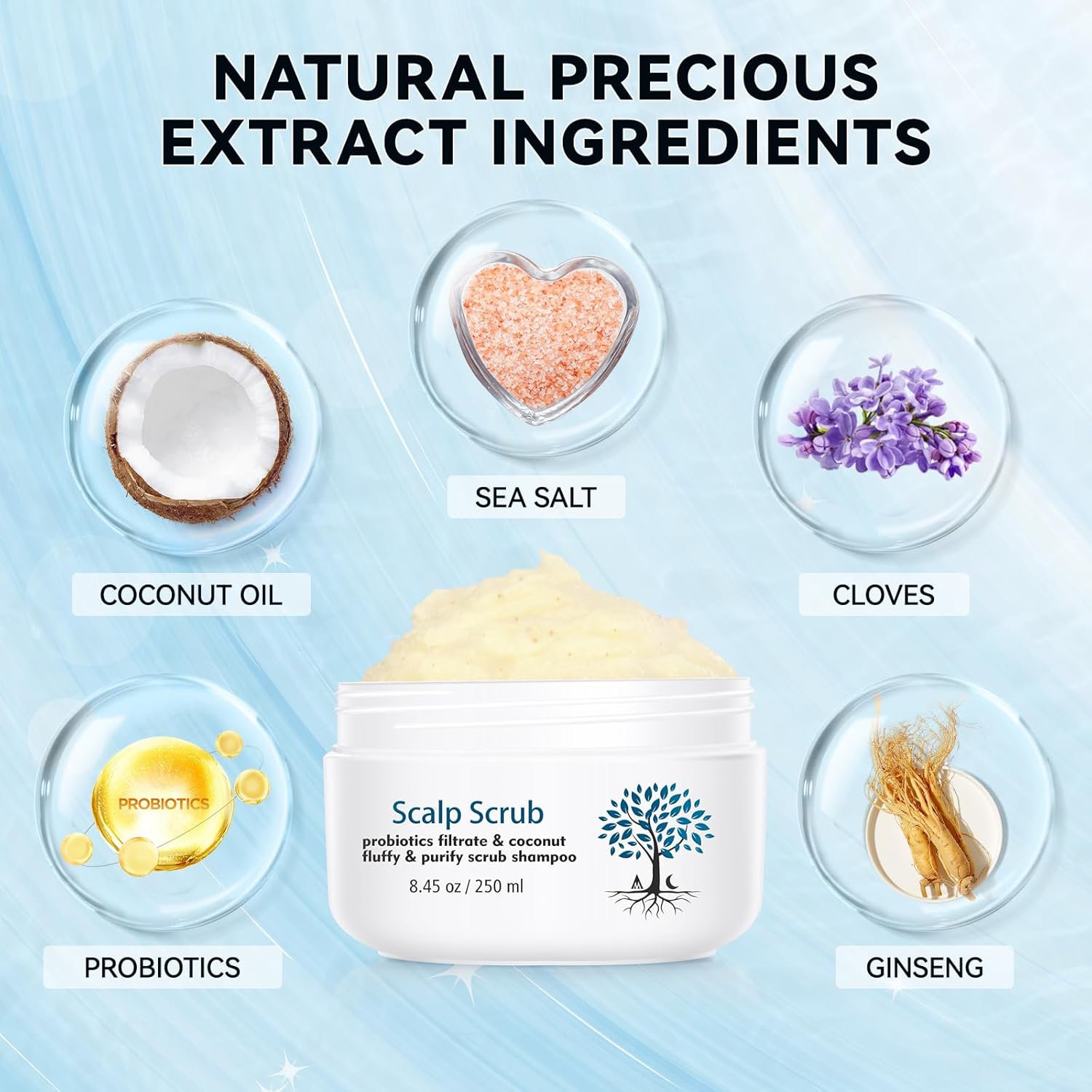 Scalp Scrub with Scalp Scrubber, Dry itchy Scalp & Dandruff Treatment, Scalp Exfoliator, Deep Cleans, Gentle Formula , 8.45 oz - Image 3