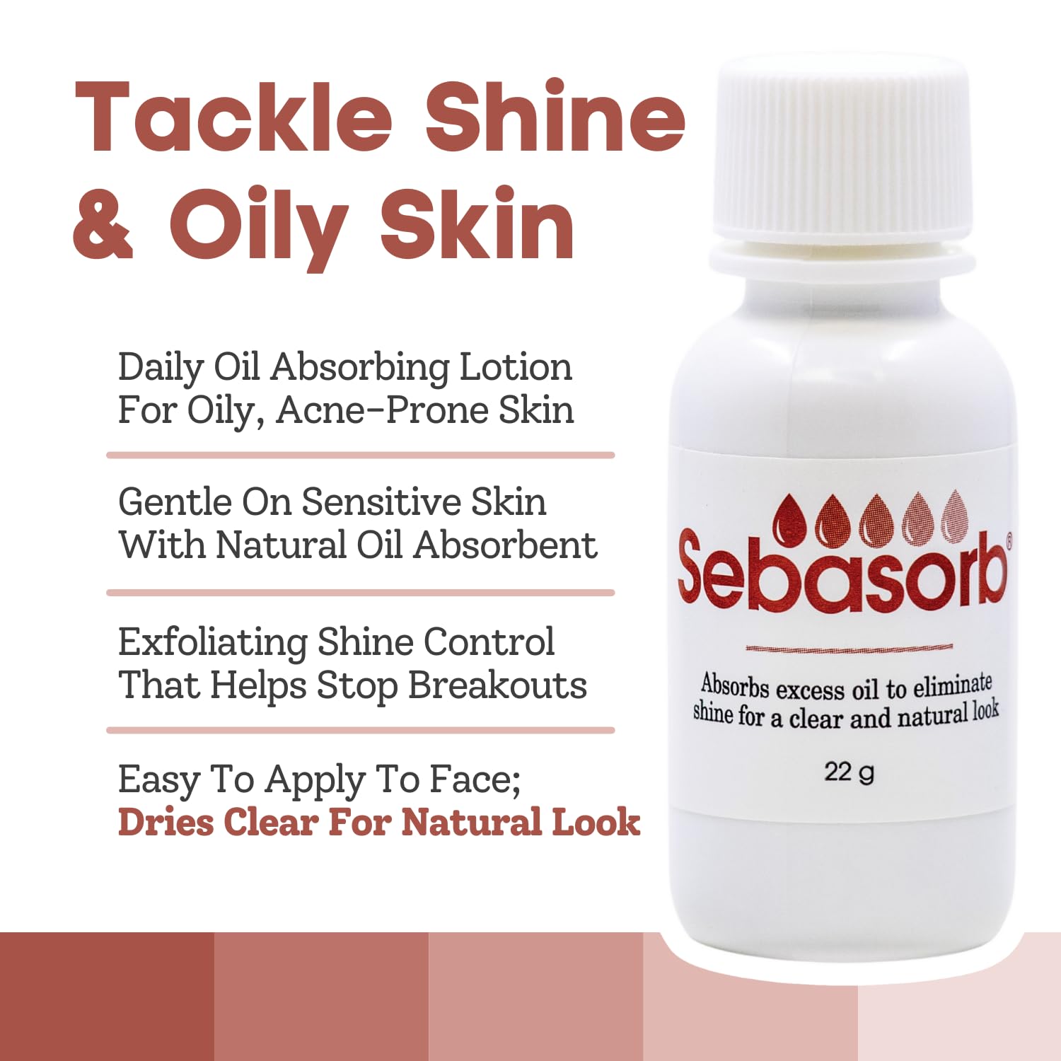 Sebasorb Oil Absorbing Lotion - Matte Daily Moisturizer For Oily Skin - Natural Oil Control Face Cream With 2% Salicylic Acid & Attapulgite - Absorbs Oils, Reduces Shine & Exfoliates Acne Prone Skin - Image 2