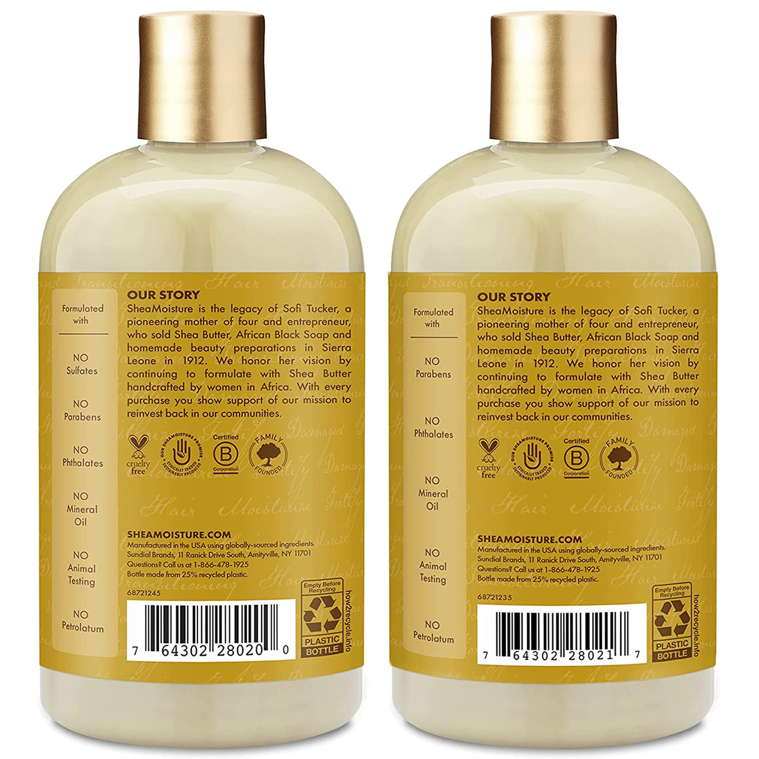 Shea Moisture Raw Shea Butter Shampoo & Conditioner Set Family Size 13 Fl Oz 2 Pack - Image 2