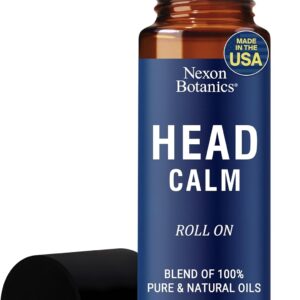 Head Calm Essential Oil Roll-On 10 ml - Soothing Migraine Roller Ball for Headache Relief - Pure Natural Essential Oils - Nexon Botanics