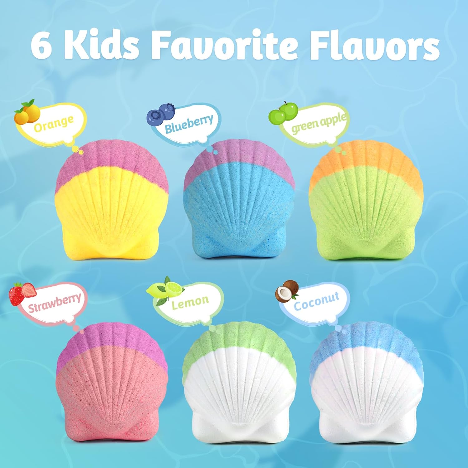 Bath Bombs for Kids with Surprise Inside, 6 PCS Natural Organic Bath Bombs for Girls & Toddlers Aged 3-12, Kids Bath Bombs Gift Set with Mermaid Bracelets Hair Clip Jewelry for Birthday Christmas - Image 2