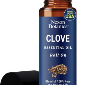 Clove Essential Oil Roll On 10 ml - Pre-Diluted Roller for Skin, Teeth & Aromatherapy - Ready to Use - Made from Pure Natural Oils - Nexon Botanics
