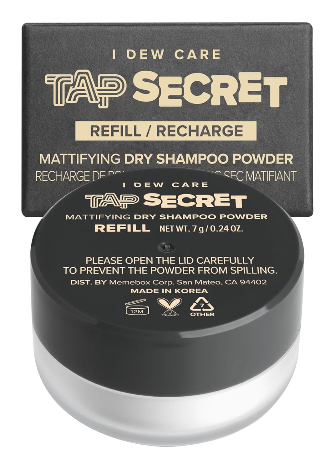 I DEW CARE Dry Shampoo Powder Twin Pack Travel Size Original Black Ginseng No White Cast - Image 3