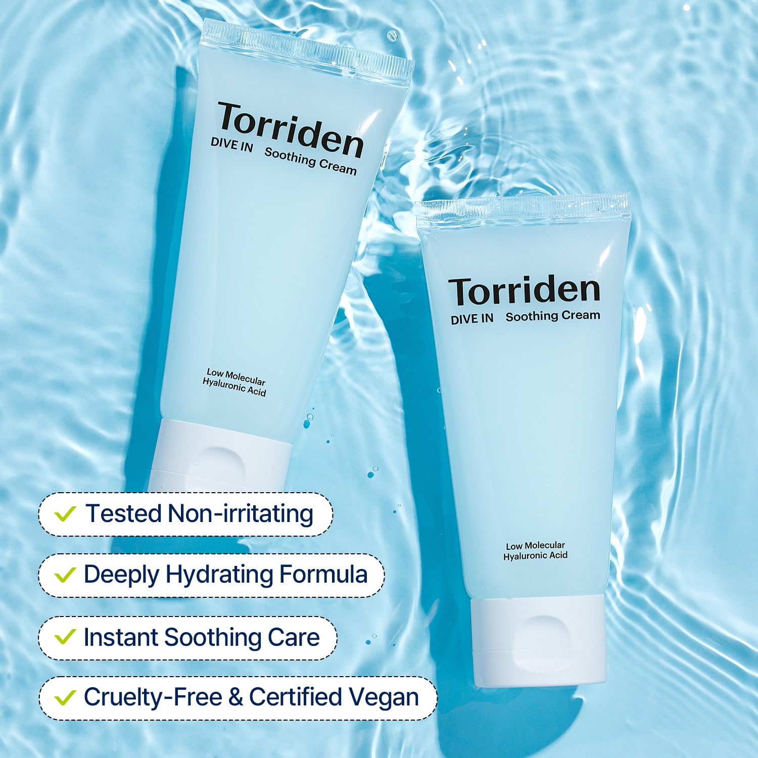 Torriden DIVE IN Hyaluronic Acid Soothing Cream Tube Type 100ml (3.38 fl. oz) | Revitalizing Facial Moisturizer for Sensitive and Dry Skin | Hyaluronic Acid, Panthenol, Allantoin - Image 6