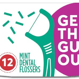 Plackers Micro Mint Dental Floss Picks with Travel Case, 12 Count (Color May vary)