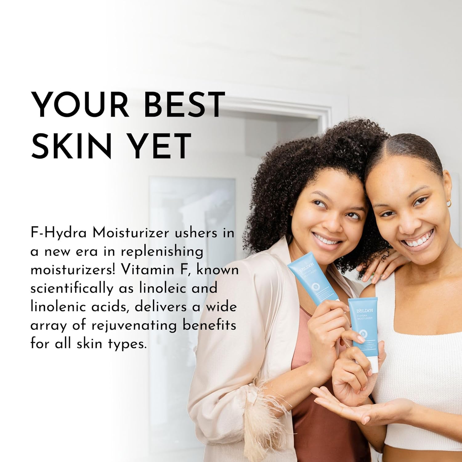 BOLDEN F-Hydra Daily Face Moisturizer 1.7 Fl Oz for Dry Skin with Ceramides, Peptides, Vitamin F - Image 2