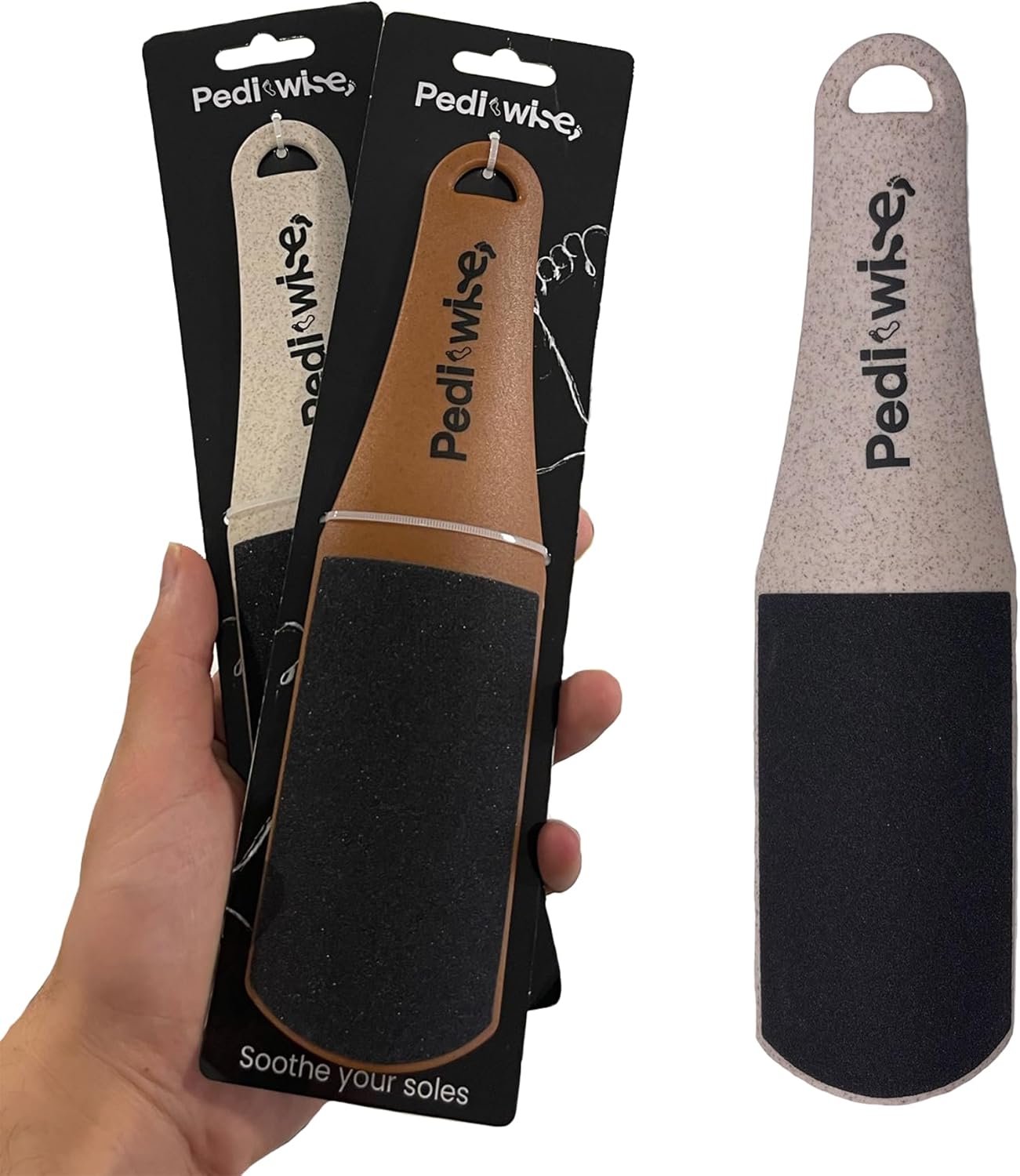 Professional Foot Scrubber Foot File for Dead Skin & Callus Remover - Extra Large Double Sided Pumice Stone for feet - Recommended by Podiatrists