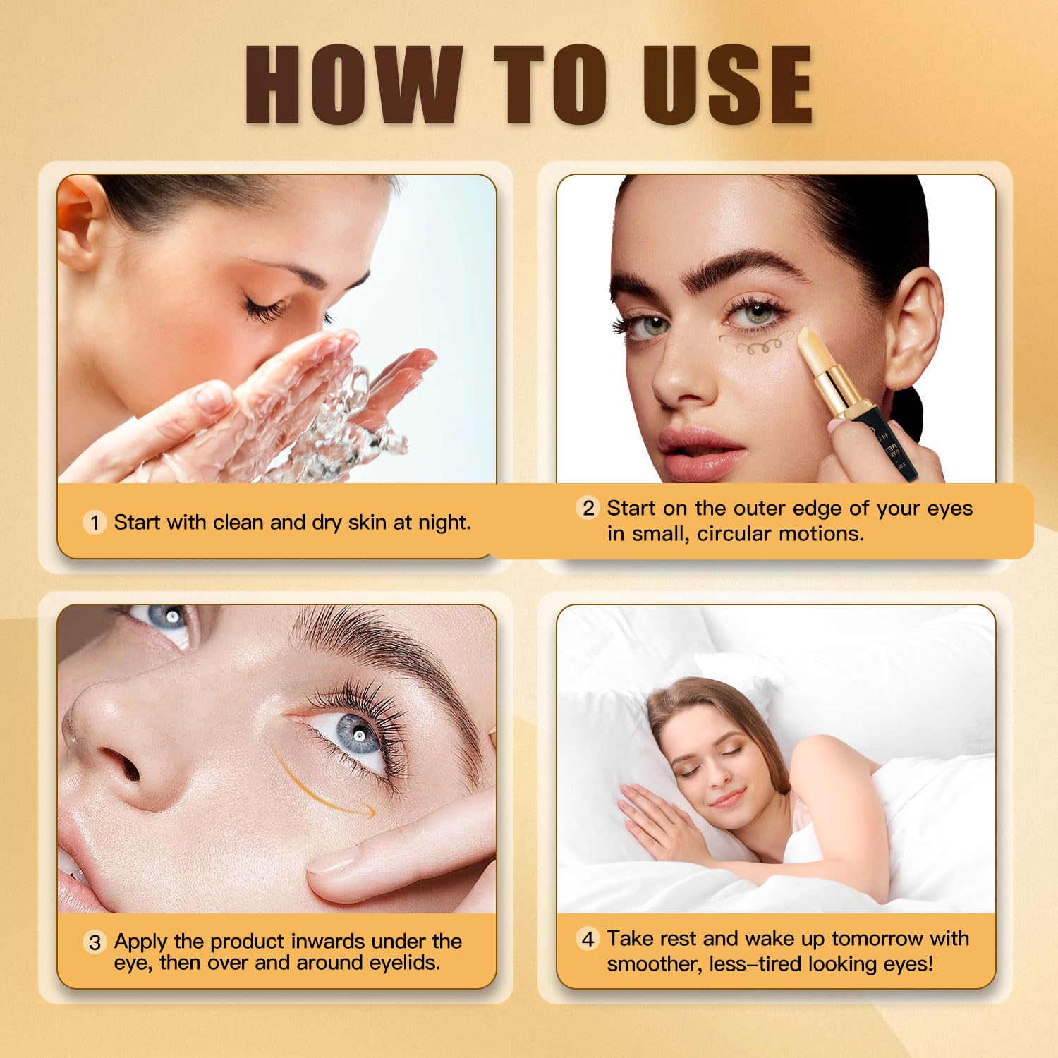 Retinol Eye Stick, Retinol Eye Cream, Anti-Aging Eye Cream for Wrinkles, Dark Circles, Puffiness & Bags Reduces Fine Lines Under Eyes 3.5g - Image 5