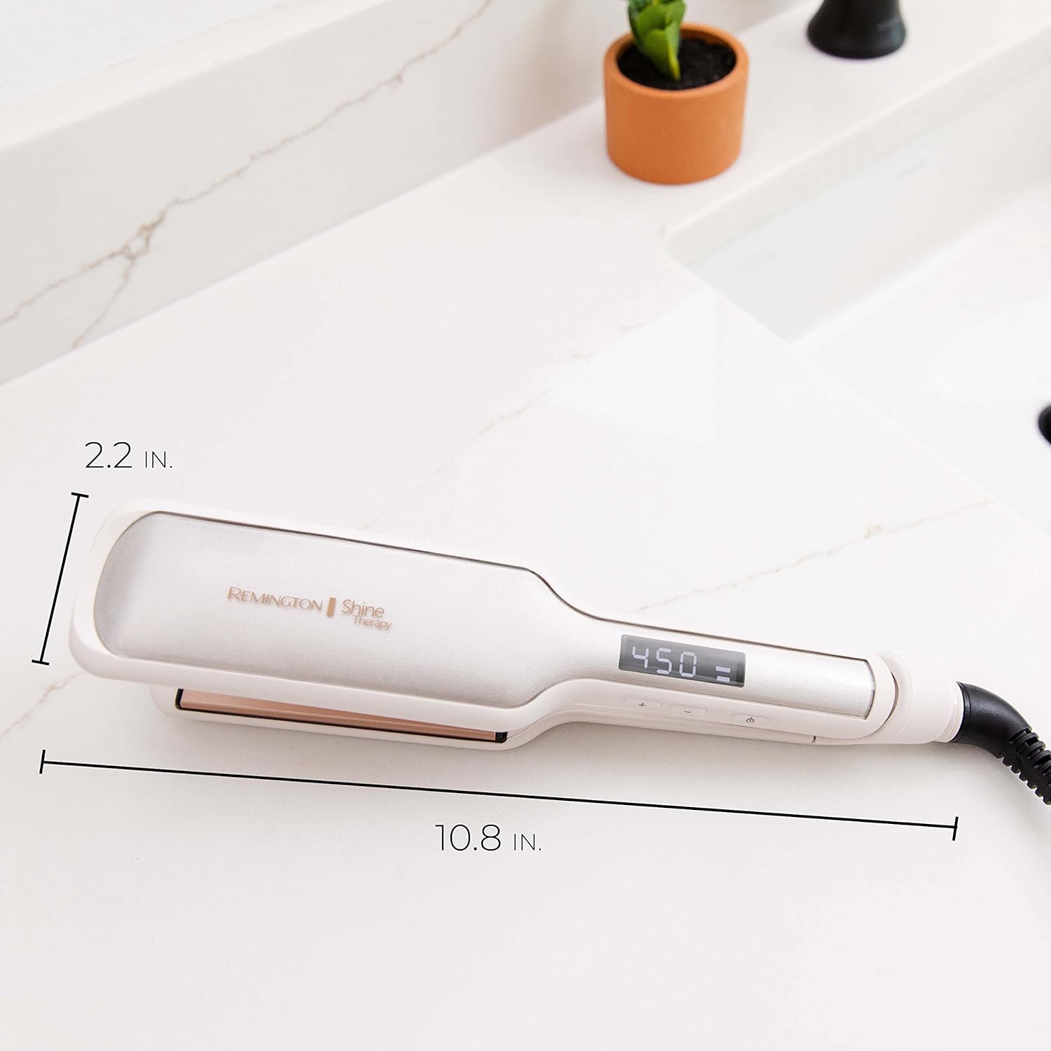 Remington Shine Therapy 2 inch Ceramic Flat Iron with Argan Oil & Keratin for Smooth, Shiny Hair - Image 9