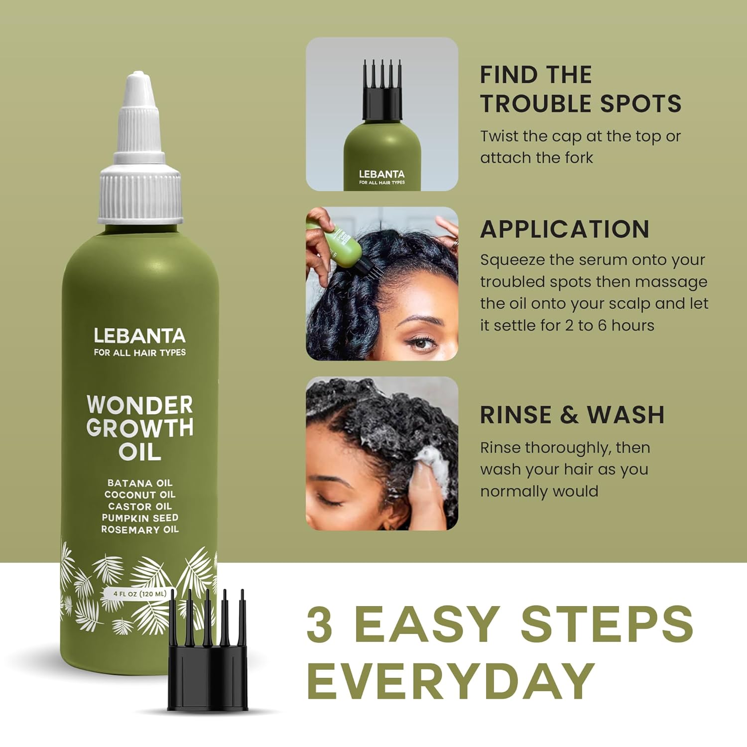 4 oz Pack 100% Pure Batana Oil Blend for Thicker Stronger Hair Growth - Image 4
