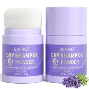 Dry Shampoo Powder for Women & Men | Volumizing| No White Cast| Paraben & Benzene Free, Non Aerosol | For All Hair Colors, Talc Free | Lavender Oil Scent |Travel Size Dry Shampoo 0.58Oz