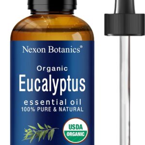 Organic Eucalyptus Essential Oil 30 ml - Pure Natural Oil for Diffuser, Sauna, and Aromatherapy - Aceite de Eucalipto - Nexon Botanics