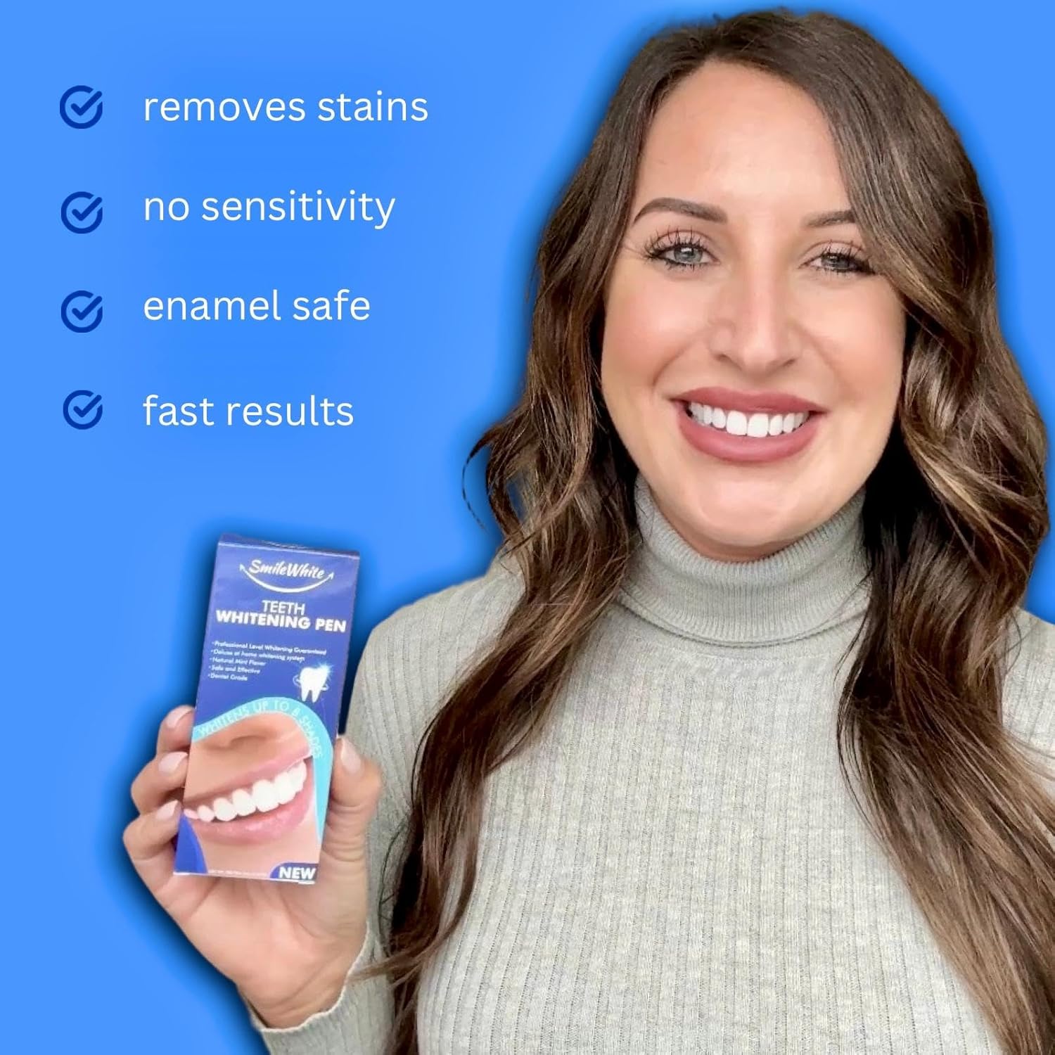 Teeth Whitening Pen (4 Pack), No Sensitivity Teeth Whitening Gel, Best Teeth Whitening Pen, Removes Stains, Effective, Enamel Safe, Fast Results, Travel Friendly, Natural Mint Flavor - Image 2