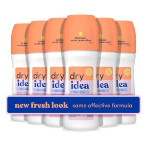 Dry Idea Roll-On Deodorant & Antiperspirant | 2X Longer Sweat Protection | 72-Hour Odor Protection | Gentle on Skin | Fresh Linen Scent, 3.25 oz. (6 count)
