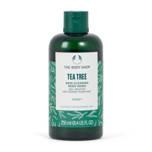 The Body Shop Tea Tree Skin Clearing Body Wash – Daily Wash for Clearer Looking Skin – For Oily, Blemished Skin – 8.4 oz