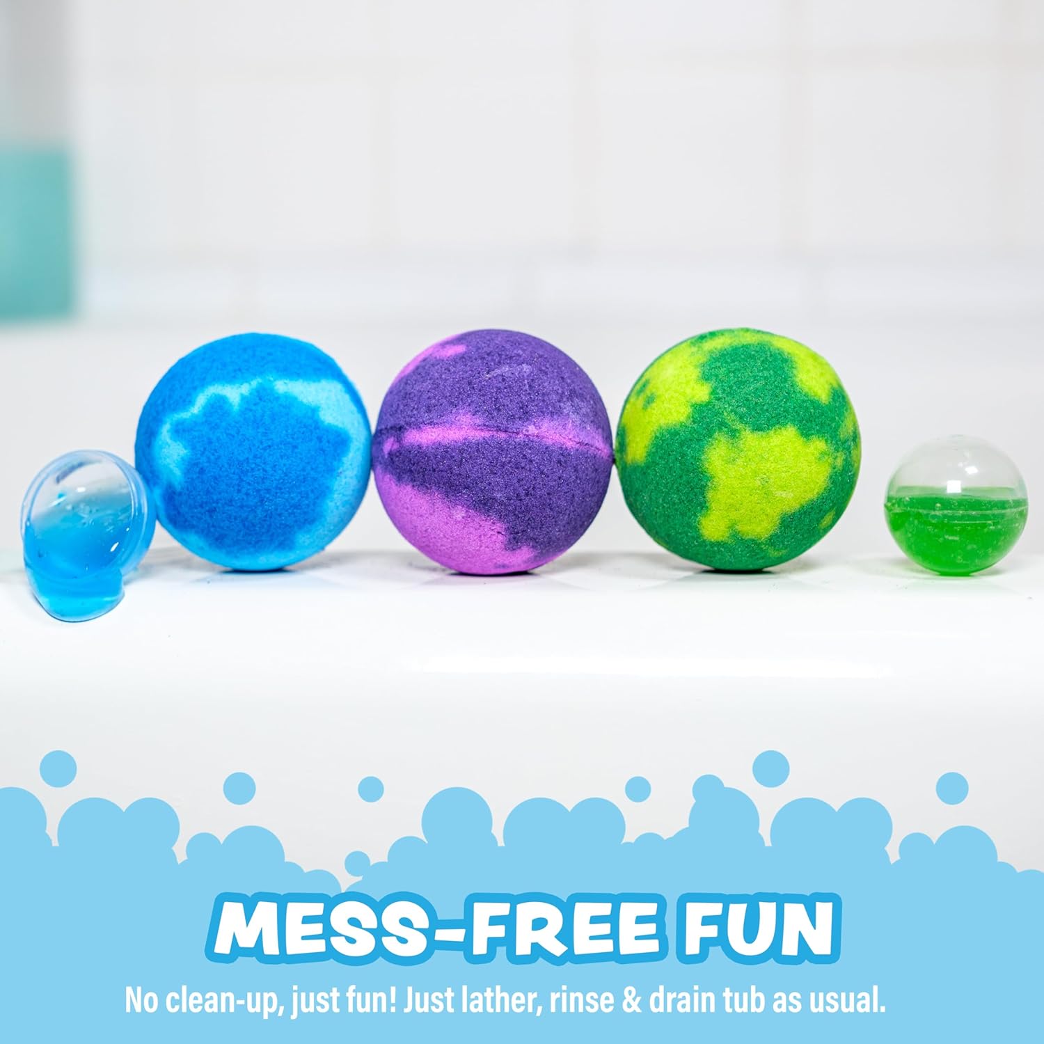 Super Goo Bath Slime Surprise Bombs 6 Pack Nontoxic Stretchy Squishy Soap for Kids - Image 6