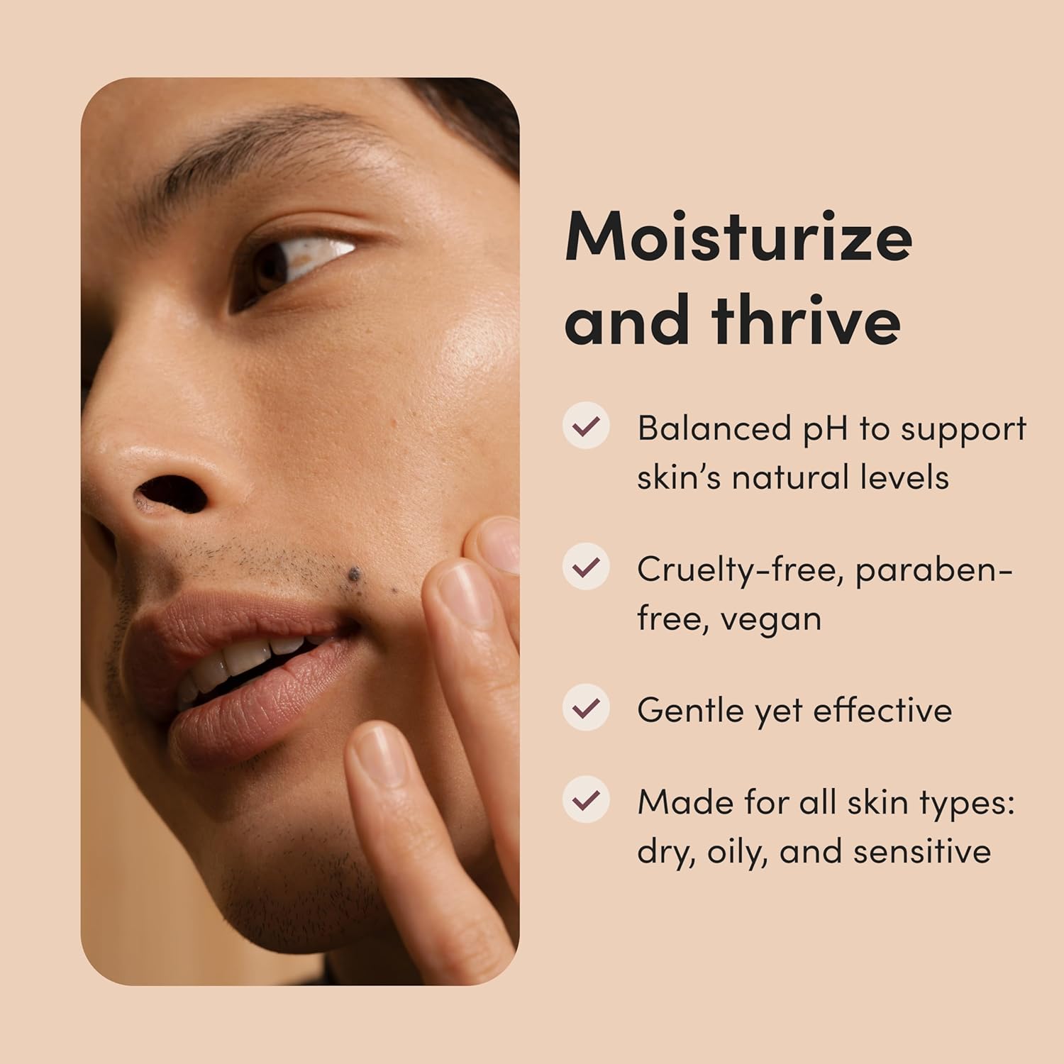 hims High Tide Hydrating Daily Cleanser for Men - Gentle Face Cleanser with Hyaluronic Acid, Squalane and Green Tea Extract - Lemongrass Field Scent - Image 3