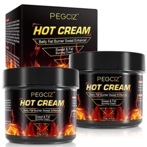 Hot Cream 2 Pack, Sweat Cream for Belly Fat Burner for Women, Fat Burning for Belly Natural Weight Loss, 7 Days Flash, Cellulite Treatment for Thighs Legs Abdomen Arms and Buttocks