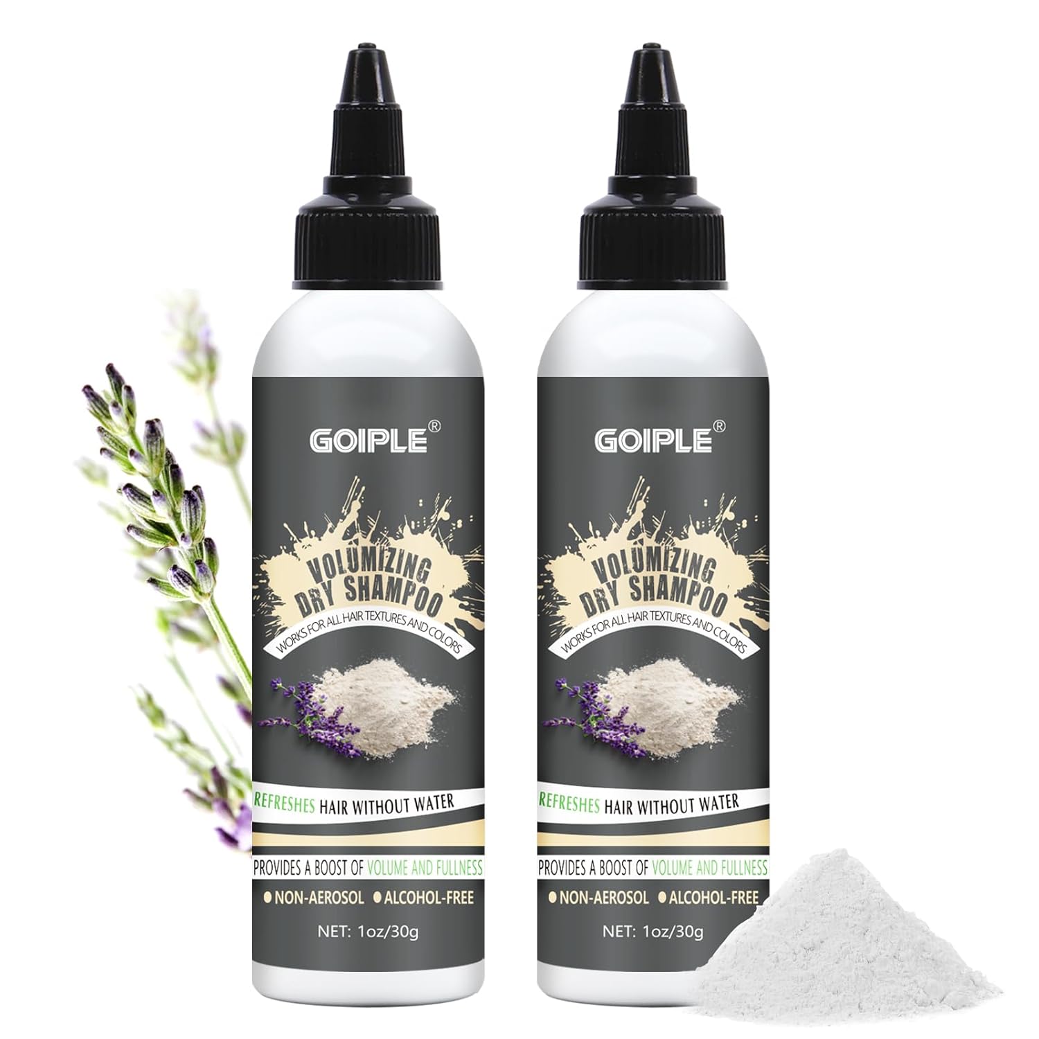 Powder Dry Shampoo Natural & Organic Ingredients for Men Women Hair, Dry Shampoo Volume & Fullness for Oily Hair for Refreshed for All Hair Types (2pcs)