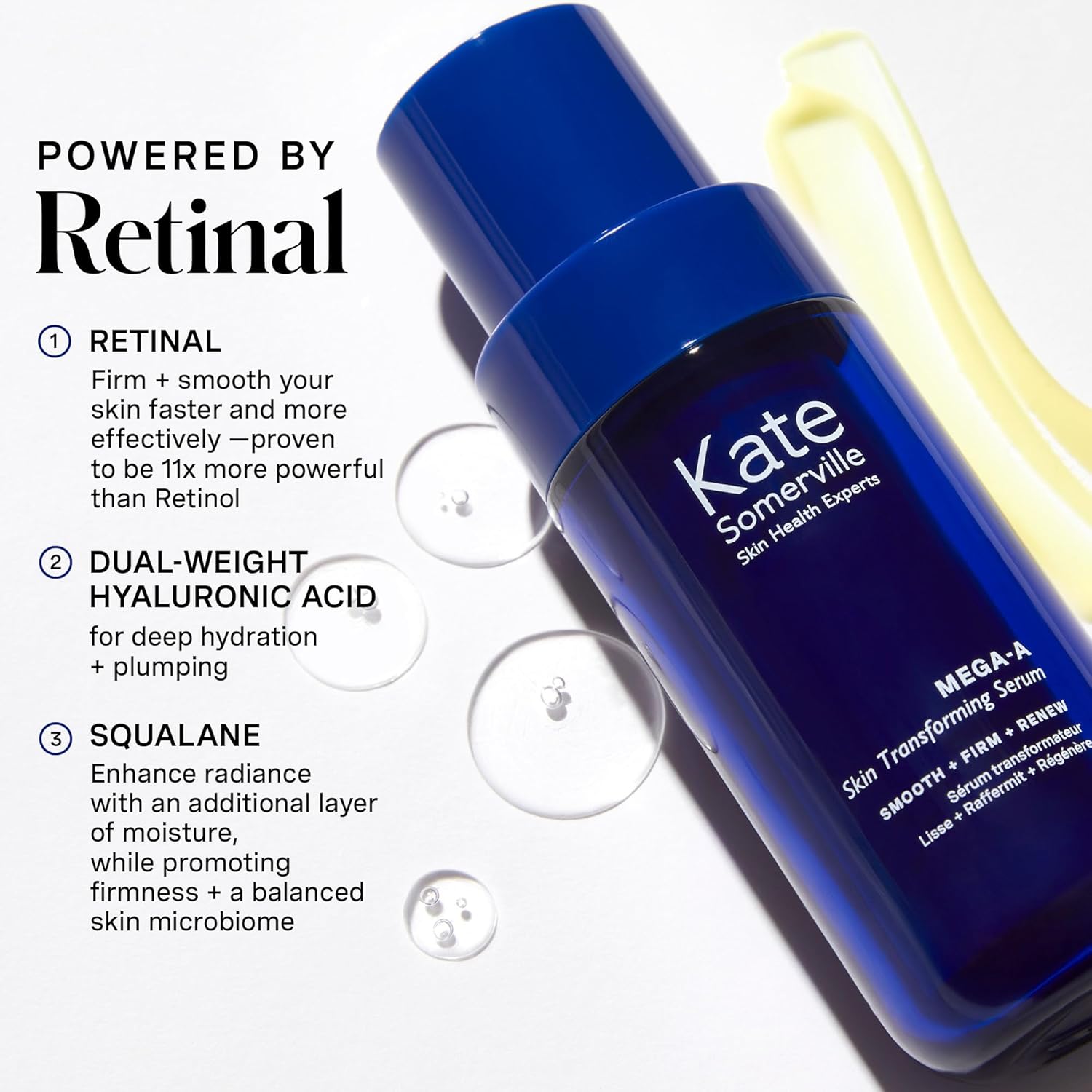 Kate Somerville Mega-A Skin Transforming, Anti-Aging Serum with Hyaluronic Acid For Uneven Texture and Wrinkles, 1 Fl. Oz - Image 2