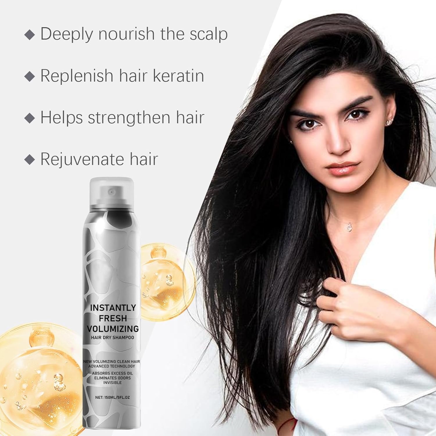 ZYAHHFAC Women's Dry Shampoo for All Hair Types, Volumizing and Nourishing, 1 Piece - Image 4