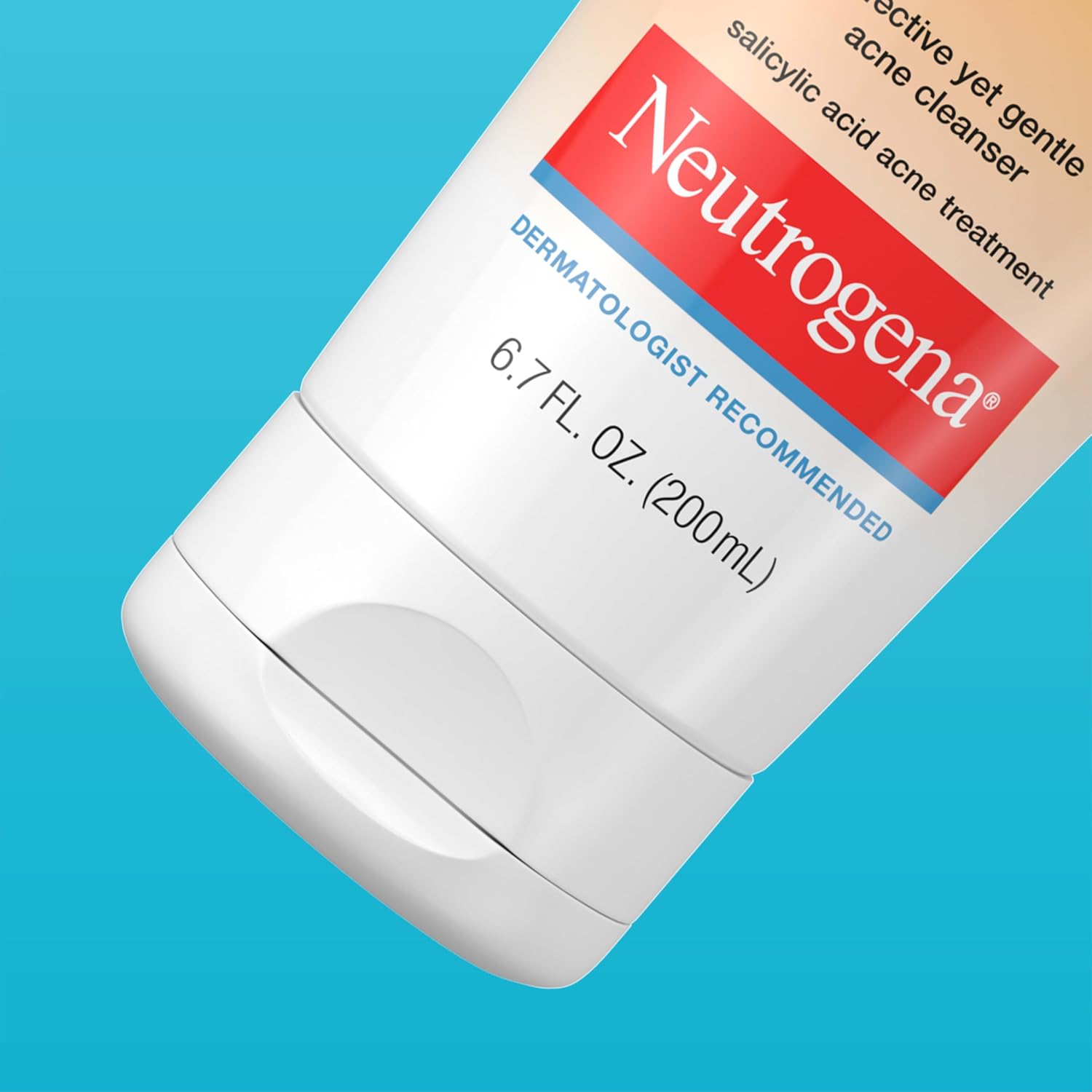 Neutrogena Oil-Free Acne Face Wash Cream Cleanser with 2% Salicylic Acid Acne Treatment Medication, Non-Comedogenic & Gentle Daily Facial Cleanser for Acne-Prone Skin, 6.7 fl. oz - Image 8