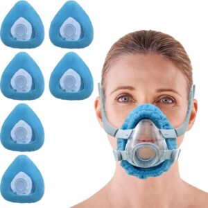 NATAKU 6-Pack Small CPAP Mask Liners Compatible with F20 Full Face Masks Cushion, Comfortable & Reusable Cushioned Mask Cushion Covers, Absorb Facial Oils and Moisture Bring You A Dry Sleep All Night