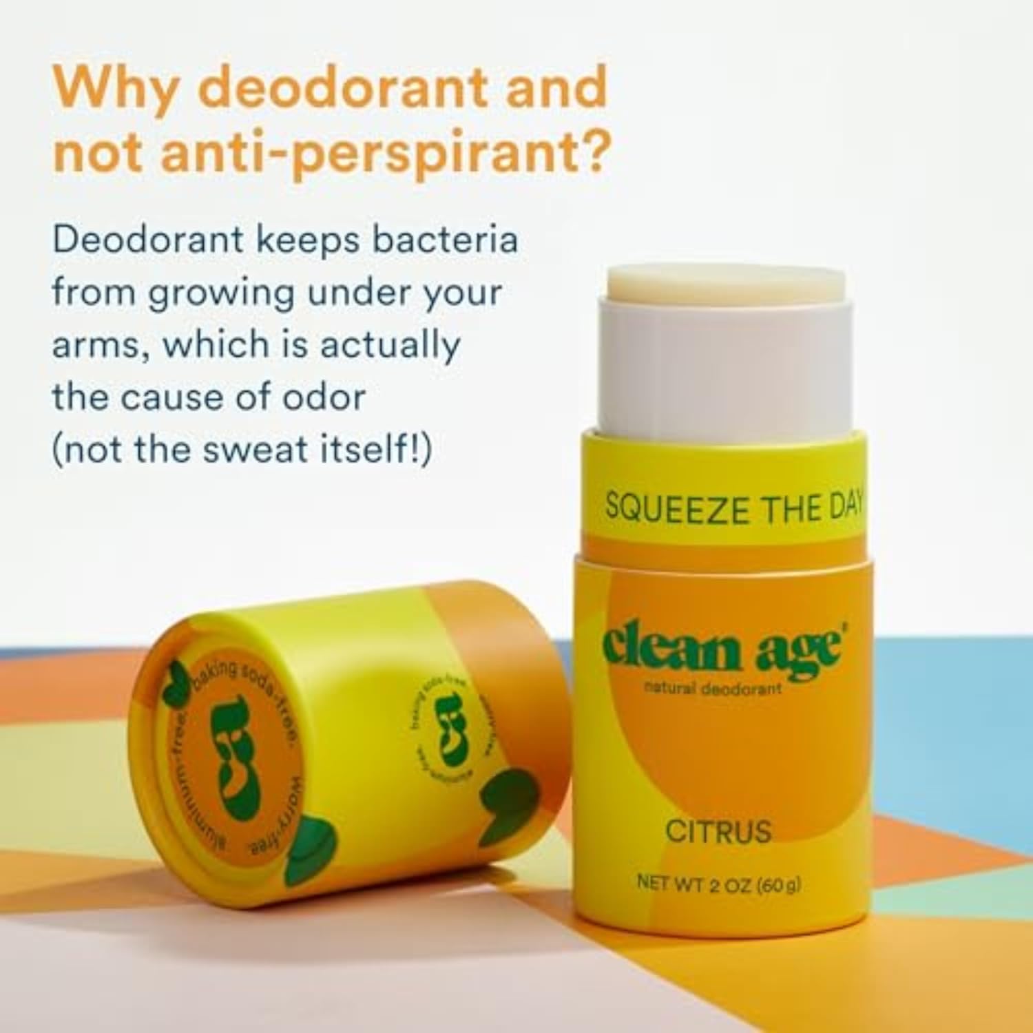 All-Natural Aluminum-Free Citrus Deodorant Stick for Kids, Teens - 2 oz Paraben-Free Formula - Image 5