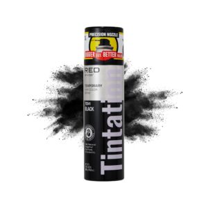 RED by Kiss Tintation Temporary Hair Color Spray, Extra Large Size, Instant Gray Root Cover Up, Water-Resistant, Smudge-Proof, Hairline & Barber Touch-Up, Quick Dry (Black, 11.5 OZ)