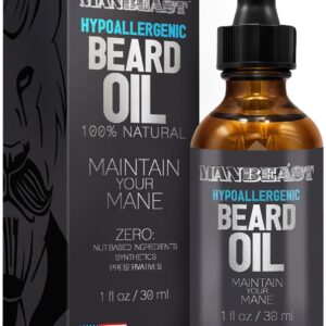 Hypoallergenic All Natural Beard Oil For Men - Tradesman, 30ml Nut Free Made From Seed Beard Oil For Men Growth for Sensitive Skin, Mustache Softener, Mustache Conditioner and Moisturizer