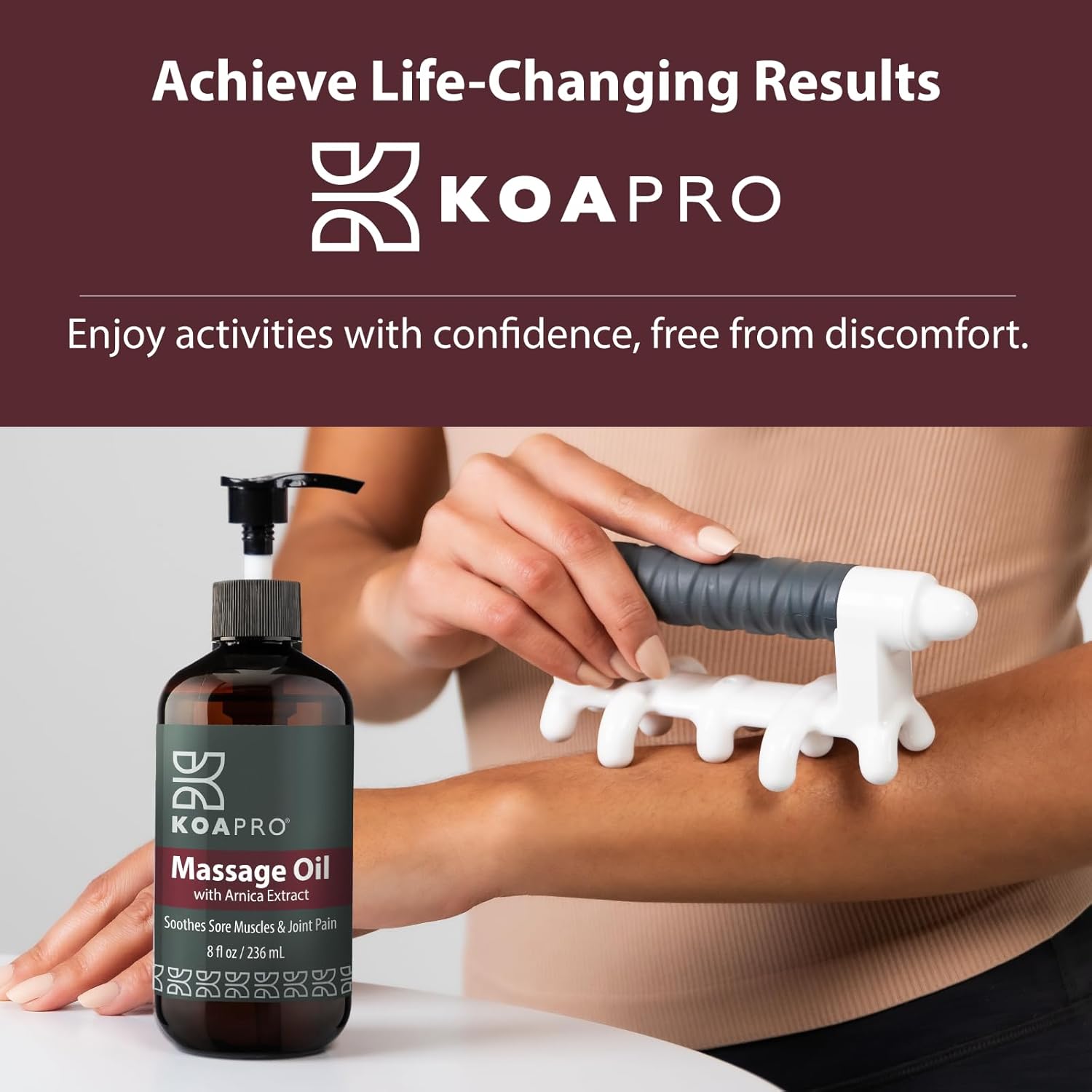 KOAPro Lavender & Arnica Muscle Relax & Pain Relief Massage Oil 2 Pack 8 Fl Oz - Image 6