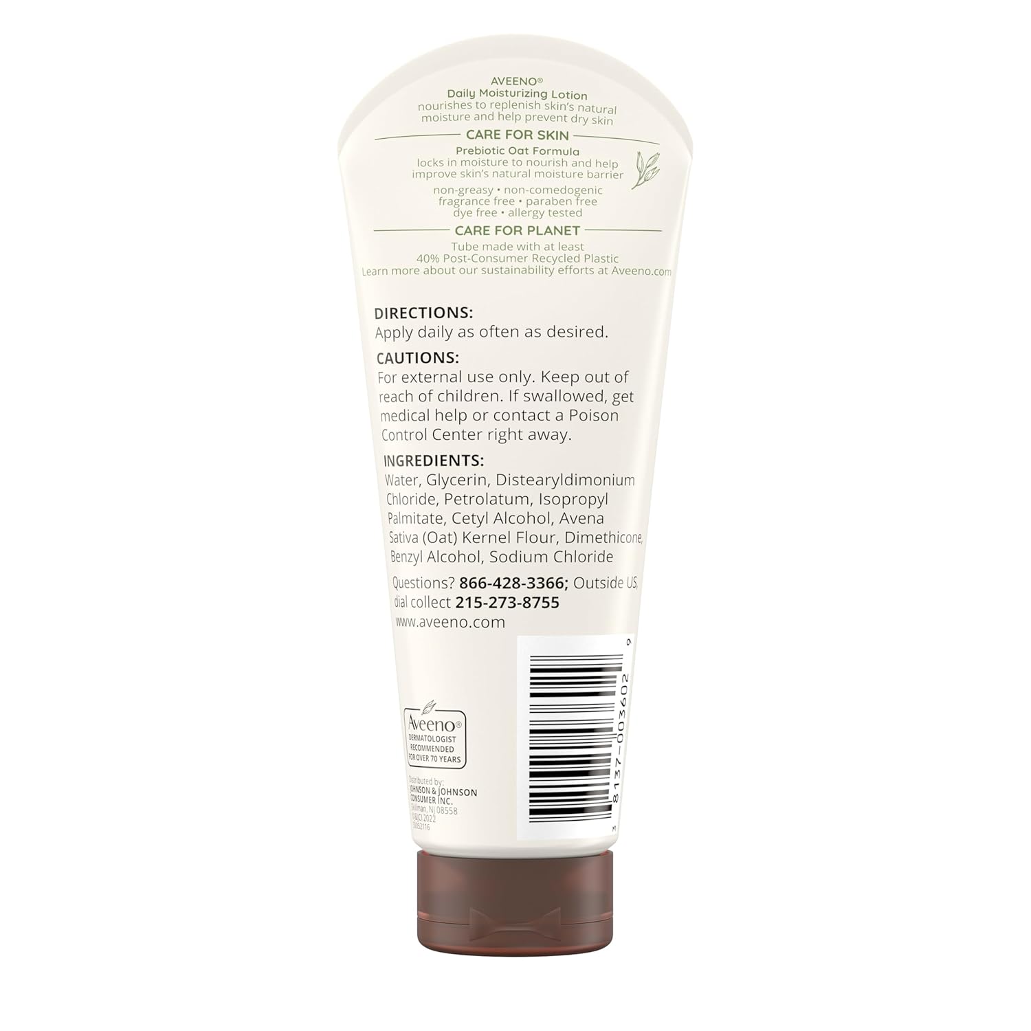 Aveeno Fragrance-Free Daily Moisturizing Dry Skin Lotion Travel Size 3 Pack 2.5 Oz Each - Image 9