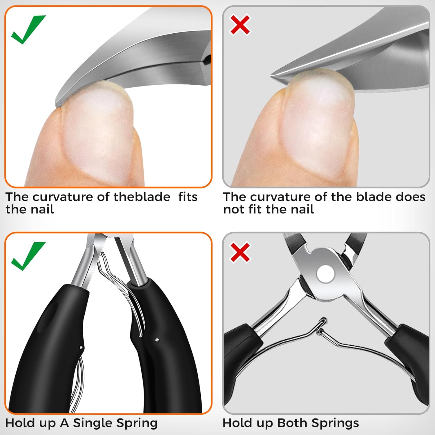 Toenail Clippers for Seniors Thick Toenails, Heavy Duty Large Toe Nail Clippers for Men Thick Nails with Wide Opening, Sharp Ingrown Toenail Clippers Nail Cutter Long Handle with Slanted Curved Blade - Image 8