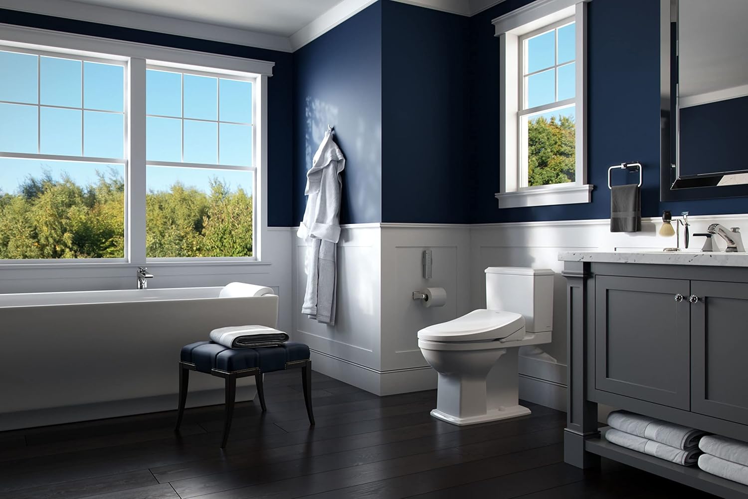 TOTO SW3054#12 S550E Electronic Bidet Toilet Seat with Cleansing Warm, Nightlight, Auto Open and Close Lid, Instantaneous Water Heating, and EWATER+, Elongated Classic, Sedona Beige - Image 2