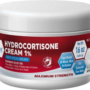 MED PRIDE Hydrocortisone Cream 1% Maximum Strength Itch Relief, Bulk 16 Oz Hydro Cortisone Cream for Eczema, Dermatitis, Mosquito Bites