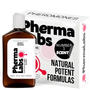 Premium Pheromone Body Wash for Men - Long-Lasting cologne perfume Gel Scent Con Feromonas para Hombres - Captivate with Feromonas for Men - Mens Pheromones (8.5 Fl Oz, Scent Number 1)