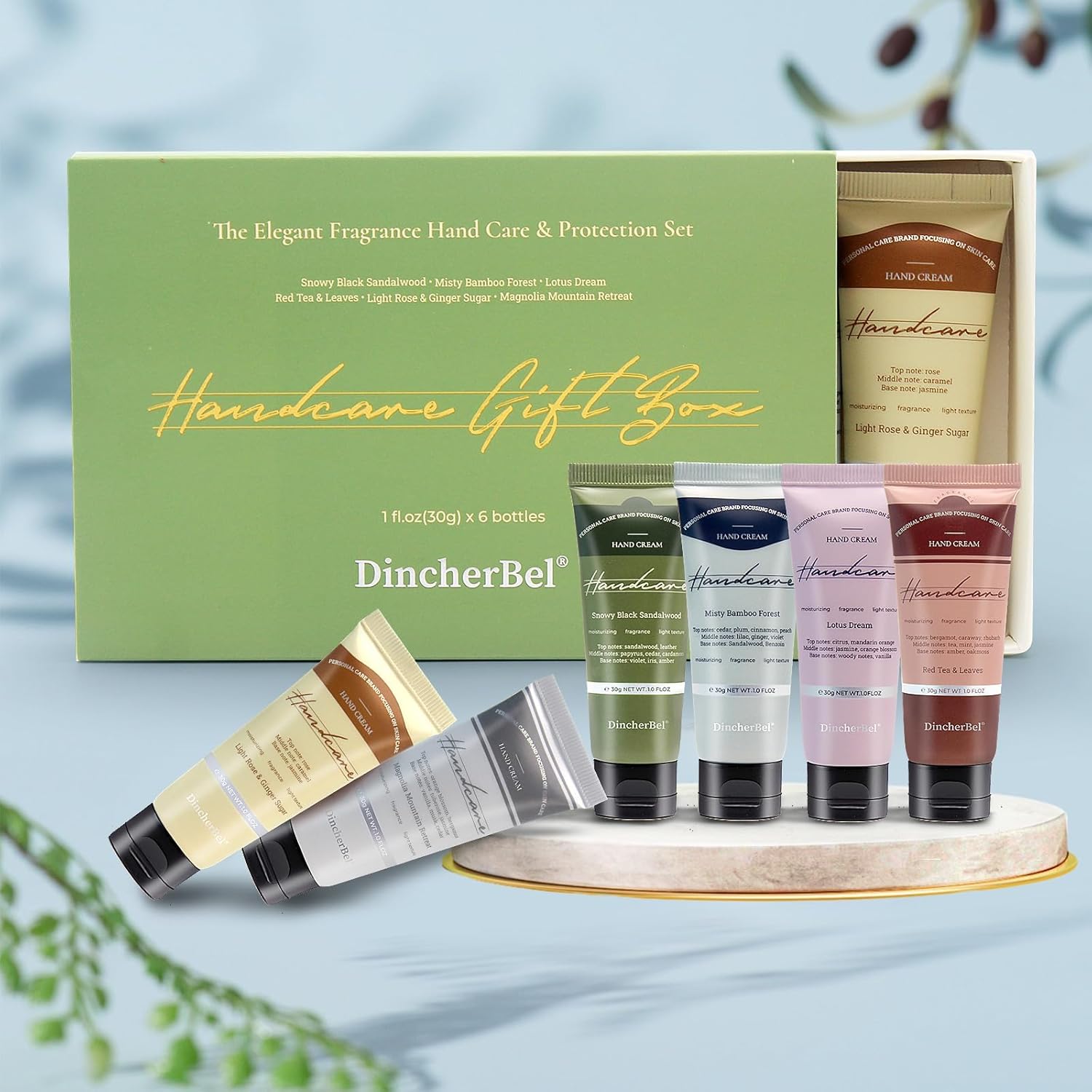 Travel Size Scented Hand Cream Gift Set for Dry Skin, 6 x 1.0 oz Tubes - Image 7